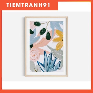 Tranh in cao cấp | Tranh nghệ thuật trừu tượng - Floral Leaf Print, Flower Print, Flower Abstract Art, Boho Print 01
