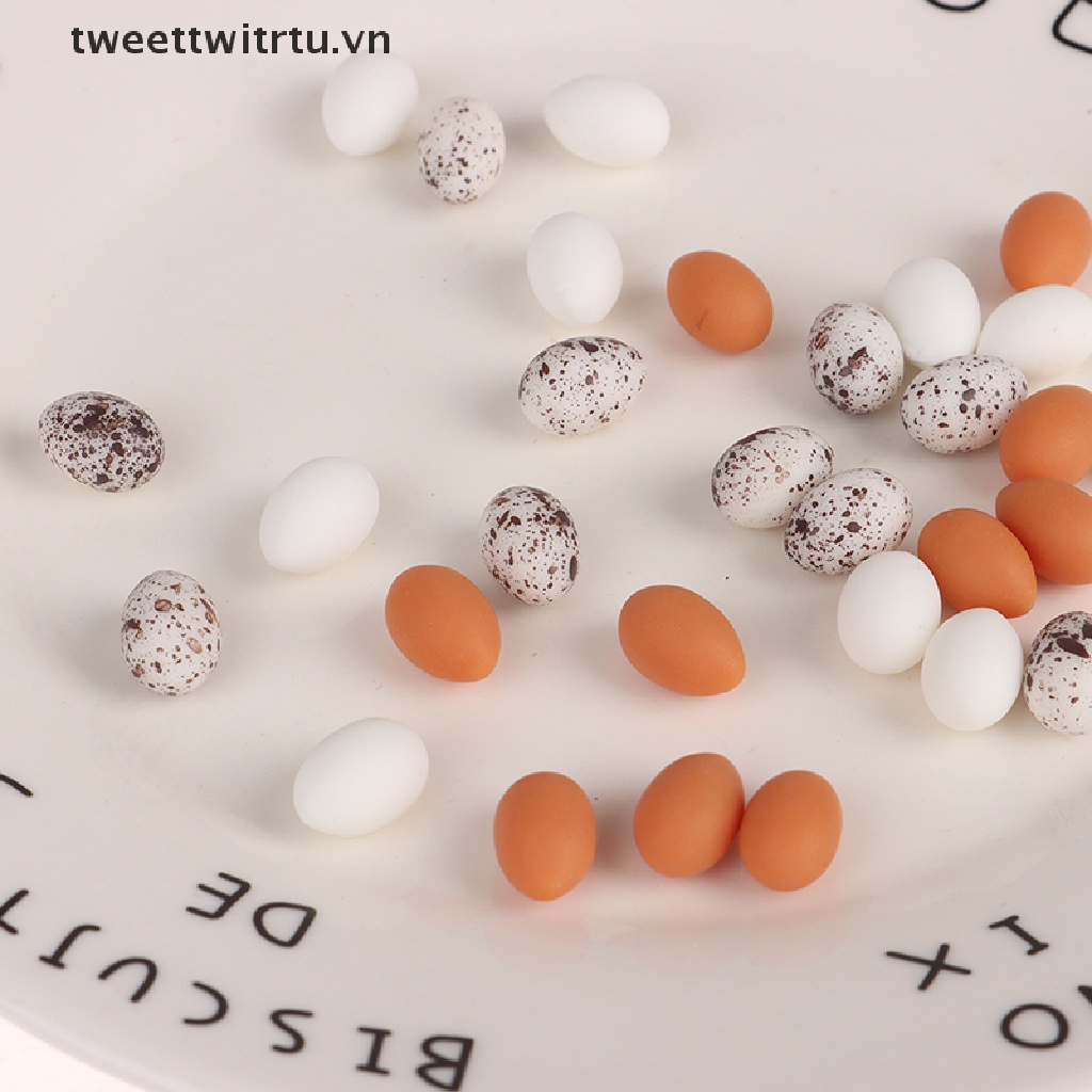 Set 10 Quả Trứng Mô Hình Mini Trang Trí Nhà Búp Bê
