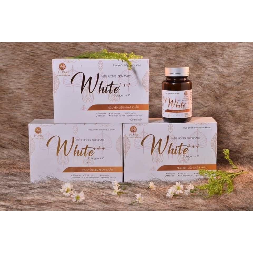 Huna_ Combo 3 hộp trắng da mờ nám White+++