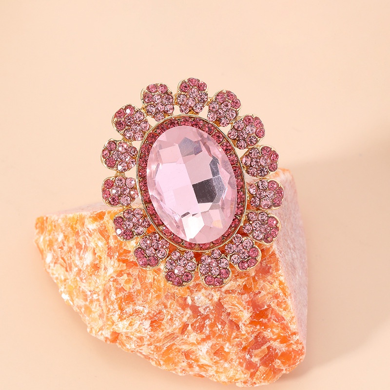 1 Nhẫn Đính Pha Lê Sang Trọng Phong Cách Âu Mỹ