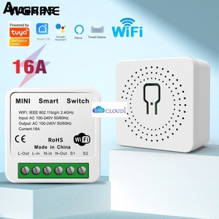 Công Tắc Wifi Thông Minh Mini Tuya 16a Với Alexa/Google Home Điều Khiển Bằng Giọng Nói 100-240V Cloud1
