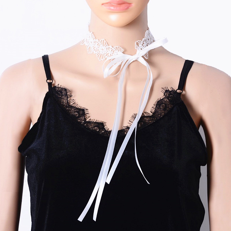 Vòng Cổ choker Màu Đen Thắt Nơ Quyến Rũ Cho Nữ