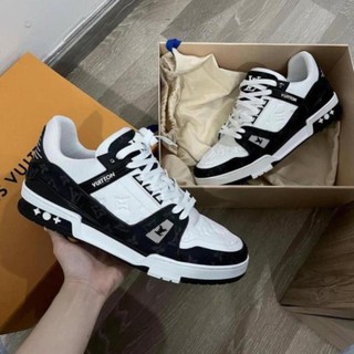 Giày louis vuitton trainer black white,giày lv trainer hàng cao cấp