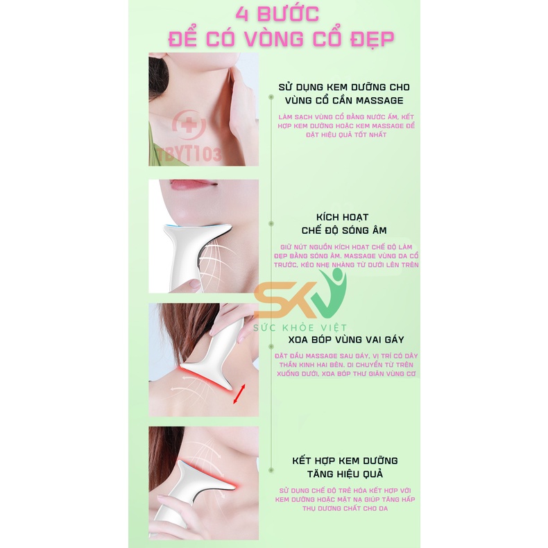 Máy nâng cơ mặt SKV-255, massage rung cơ mặt, làm chậm quá trình lão hóa, thu nhỏ lỗ chân lông, chất liệu an toàn cho da