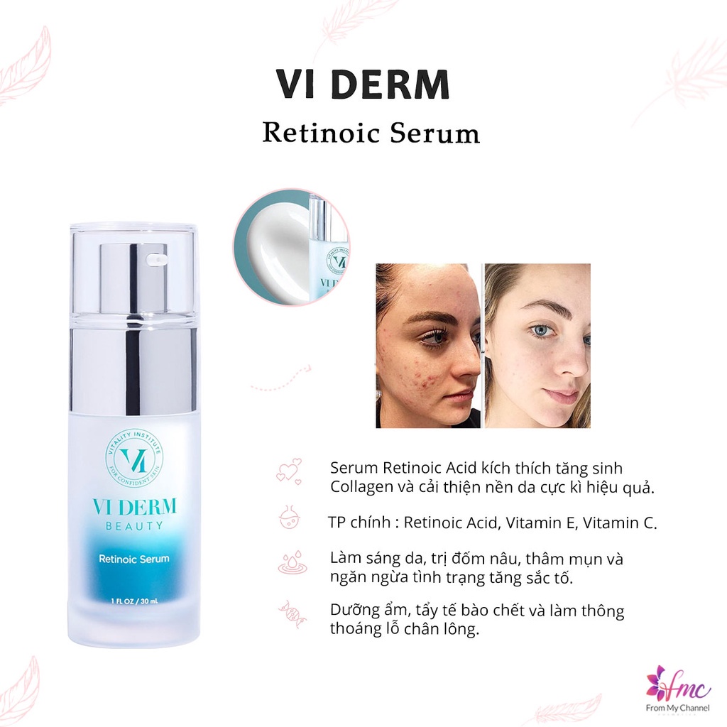 VI Derm Beauty Retinoic Serum – Tinh Chất giảm Mụn, Chống Lão Hóa