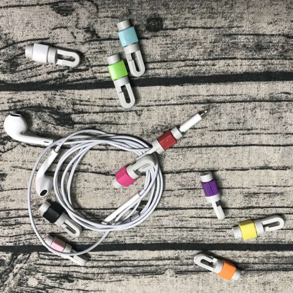 Bộ 5 Dụng Cụ Quấn Dây Cáp Bằng Silicone Hình Hoa Hướng Dương