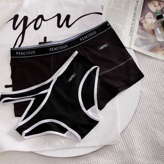 Quần lót thể thao chất liệu cotton màu đen / xám / trắng dành cho cặp đôi