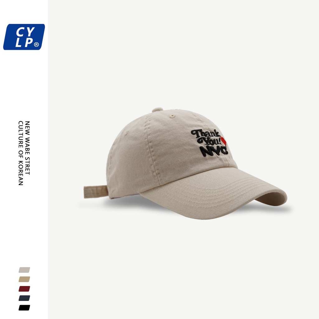 Mũ Lưỡi Trai Mềm Thêu Chữ Phong Cách Hàn Quốc Thời Trang Xuân Hè Cho Cặp Đôi