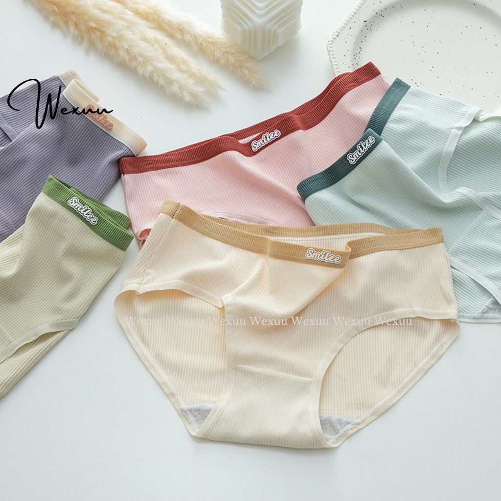 Quần lót nữ Wexuu Design vải cotton mềm mịn gân tăm co dãn kháng khuẩn cao cấp - QC115