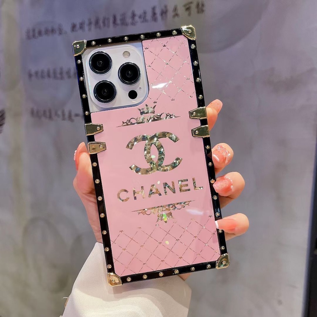 Ốp Điện Thoại Hình Vuông Hình Nhãn Hiệu Samsung Galaxy S23 + S22 + S21 + S20 + Note 20 Ultra 5G Note 10 + Plus Note 9 8 S21 S20 FE