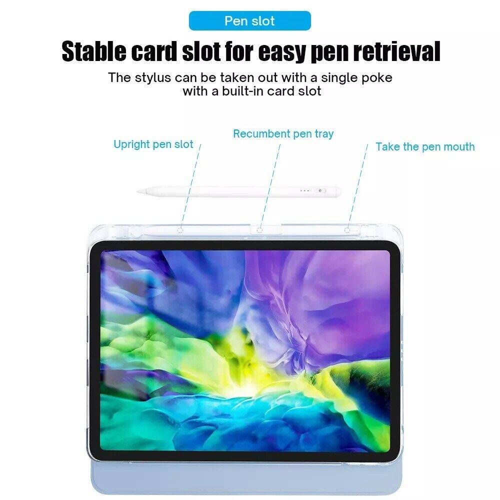 Bao Da PU Máy Tính Bảng Màu Trong Suốt Có Ngăn Đựng Bút Cho Xiaomi Redmi Pad RedMiPad 10.61 2022 Giá Đỡ