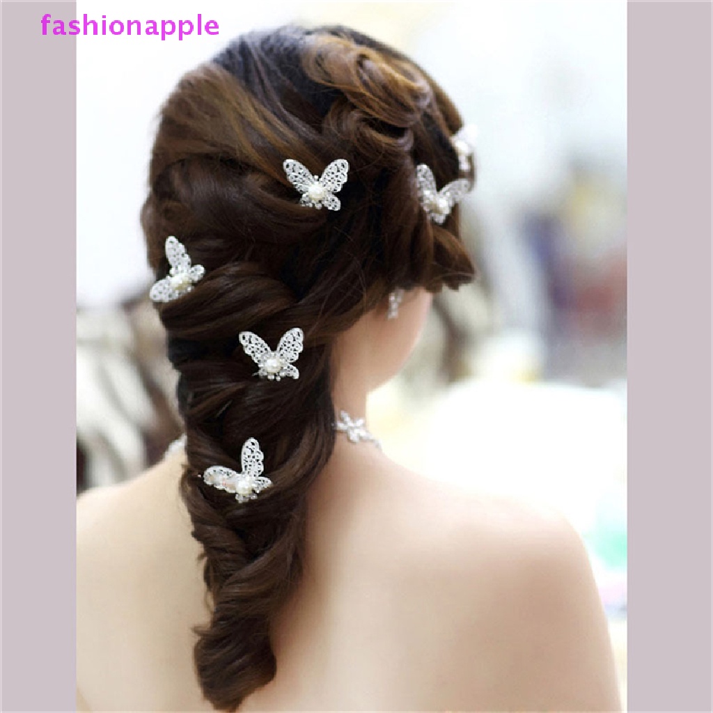 Trâm Cài Tóc Chữ U Hình Bướm Màu Vàng / Bạc