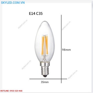 Bóng đèn LED E14 4W. Ánh sáng Vàng