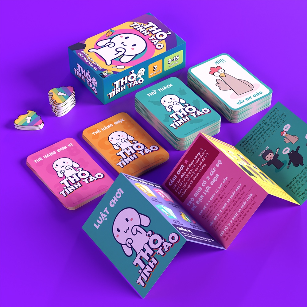 Trò chơi mới đón hè THỎ TỈNH TÁO - Party game mới toanh siêu vui nhộn - Board Game VN