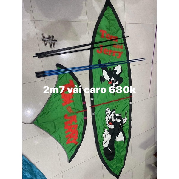 đồ làm diều full cacbon đầy đủ cả khung và áo trâu bẹn 2m5 caro