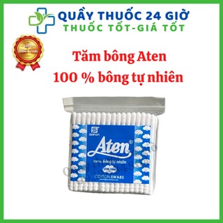 Tăm bông 100% bông tự nhiên aten gói 100 cái