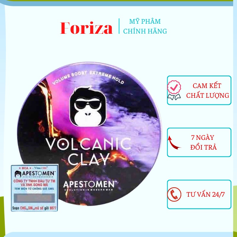 Sáp Vuốt Tóc Apestomen Volcanic Clay 80G