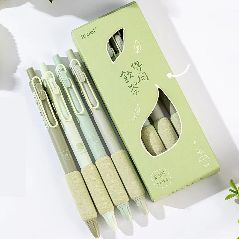 Set 4 Bút Bi Tạo Hình Cappuccino Mocha Trung Tính Dễ Thương