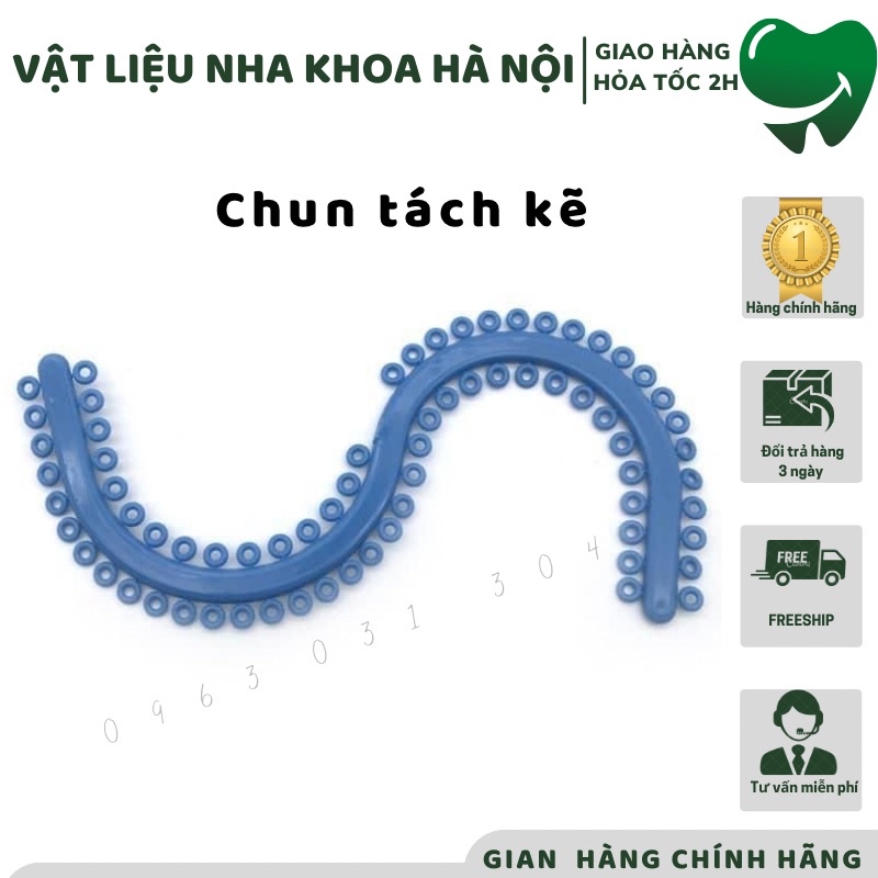 Chun tách kẽ chỉnh nha, Chun đặt khe tách kẽ - NHA KHOA HÀ NỘI