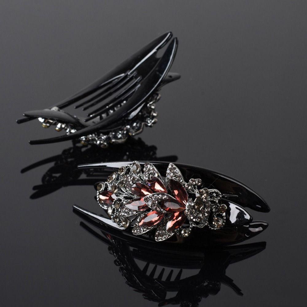 Giá Đỡ Kẹp Tóc Đuôi Ngựa Bằng Acrylic Phong Cách Vintage Thời Trang Cho Nữ