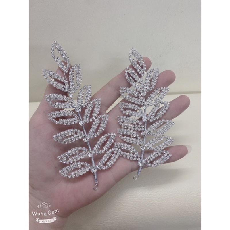 Lẻ 1c cài tóc cô dâu hình chiếc lá