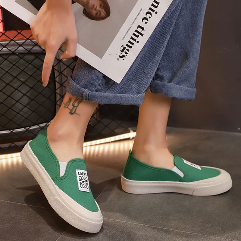 Giày Trượt Ván Vải canvas Đế Dày Nhẹ Thoải Mái Phong Cách Mới Cho Nữ