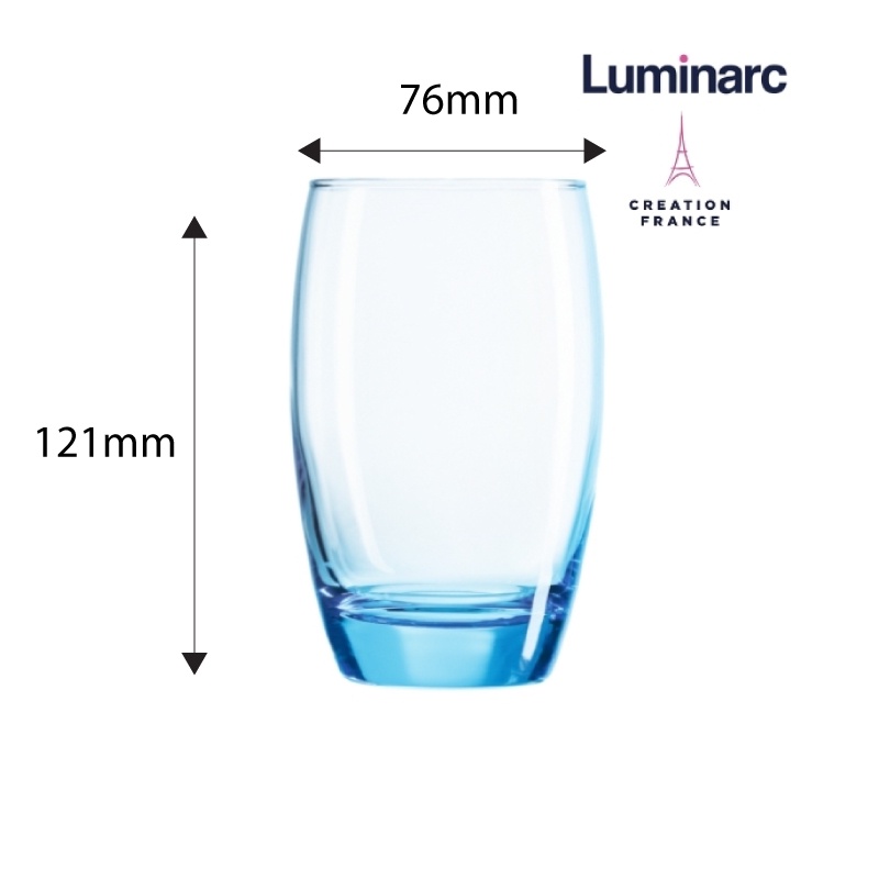 Bộ 6 Ly Cao Thuỷ Tinh Luminarc Salto Blue 350ml- LUSAJ1585