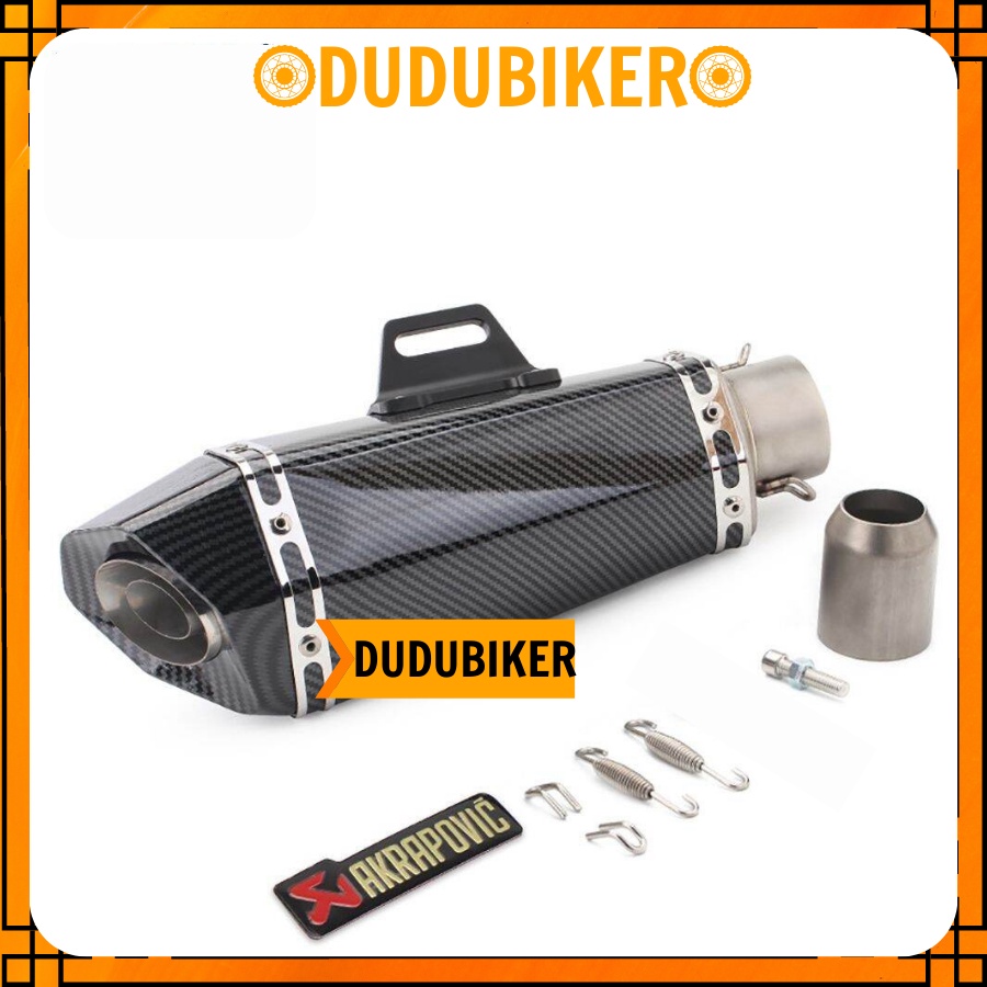 [Full Carbon] Pô Akrapovic Đùi gà, Pô Akra R9 cao cấp hàng nhập khẩu, tem khắc xịn +Full Cổ Bầu Hơi 