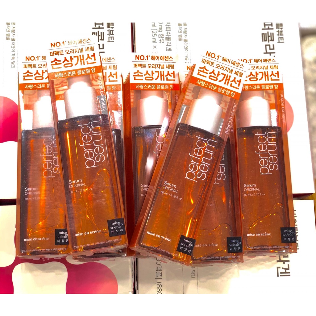 Gel dưỡng tóc  Mise en Scene Damage Hair Care Perfect Serum phục hồi tóc thật hiệu quả 80ml