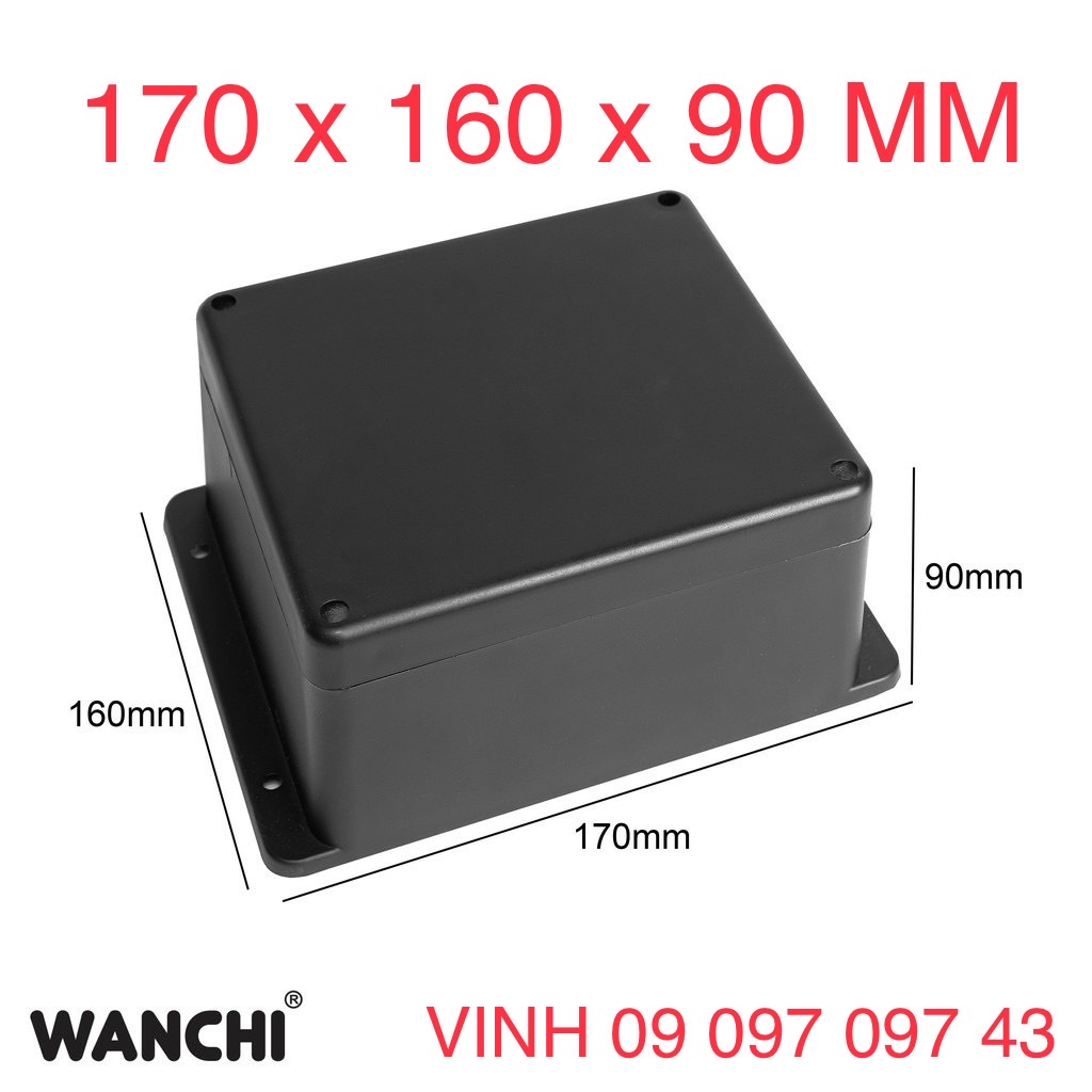 COMBO 5 Hộp 170x160x90mm có tặng kèm ốc vít. Hộp nhựa đựng mạch điện tử