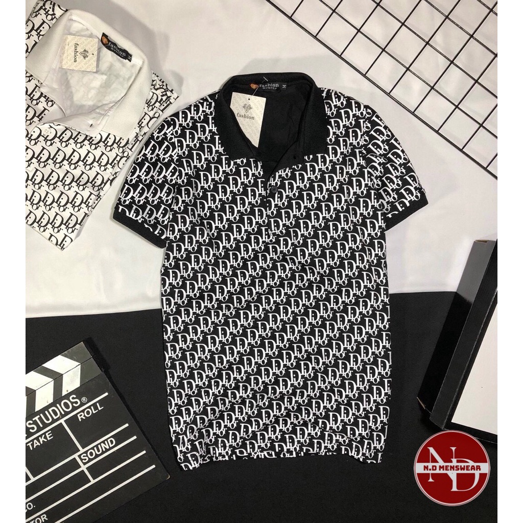 ÁO THUN NAM CỔ TRỤ HỌA TIẾT DI OR - N.D MENSWEAR