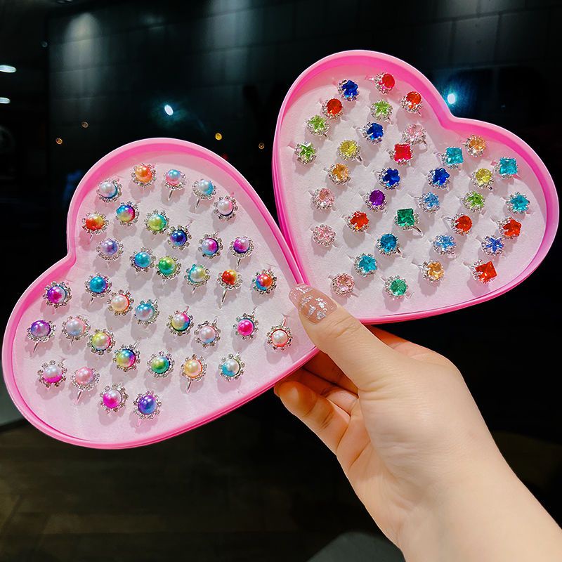 Đồ Chơi Trẻ Em Nhẫn Trẻ Em Bé Gái Hoạt Hình Nhẫn Kim Cương Mô Phỏng Mới Aisha Nhẫn Công Chúa Nhẫn Cho Bé