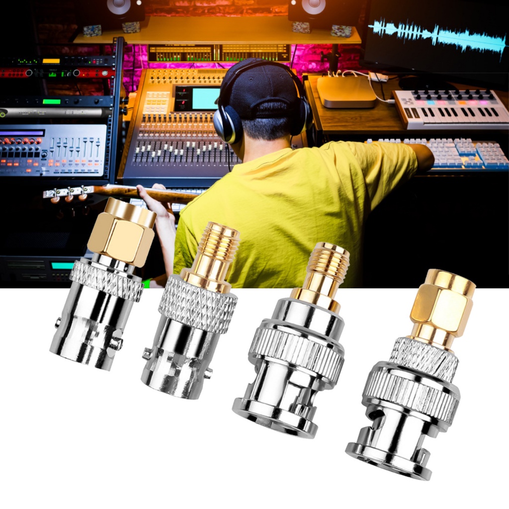 Bộ 4 Đầu Nối Chuyển Đổi Tín Hiệu RF BNC Sang SMA Chuyên Dụng