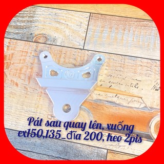 Bát sau CNC gắn heo 2 piston đối xứng cho ex150/135_đĩa 200mm, quay lên xuống đều được