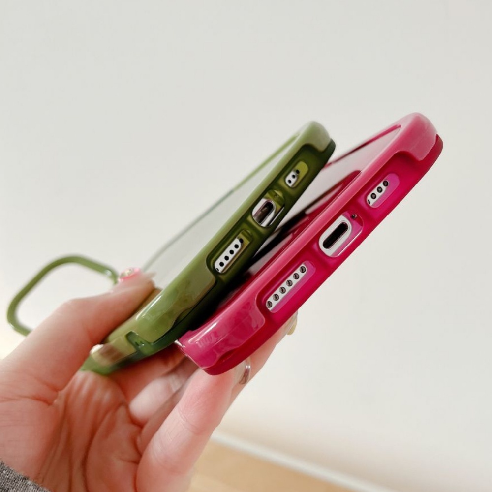 Ốp Điện Thoại TPU Mềm Màu Trơn Tích Hợp Giá Đỡ Kiểu Dáng Sang Trọng Dành Cho IPhone 13 12 11 Pro Max