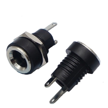 Ổ CắM NguồN ĐiệN DC-022b 2.5 DC D C 2 Pin VớI Đai Ốc 5.5 X2.5 Chuyên DụNg