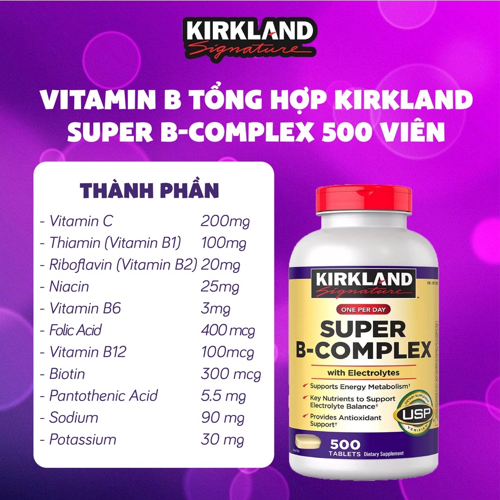 Mua Viên uống bổ sung Vitamin B tổng hợp Kirkland Signature Super B