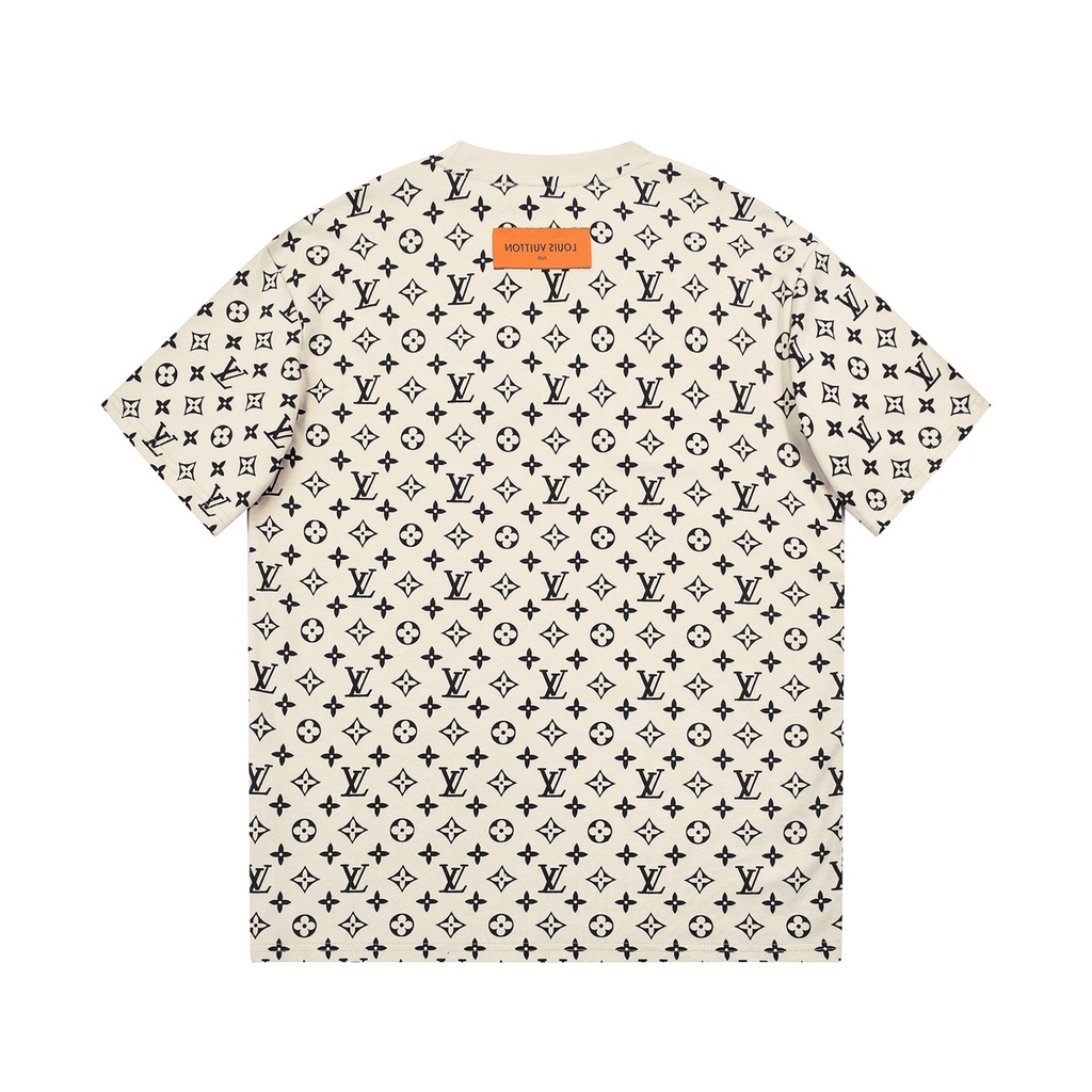 Áo Thun Nỉ In Logo Monogram Thiết Kế Sang Trọng Phong Cách Đường Phố 22ss