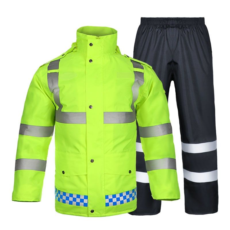 Bộ Quần Áo Mưa Phản Quang Chống Thấm Nước Phong Cách Mới Cho Nam