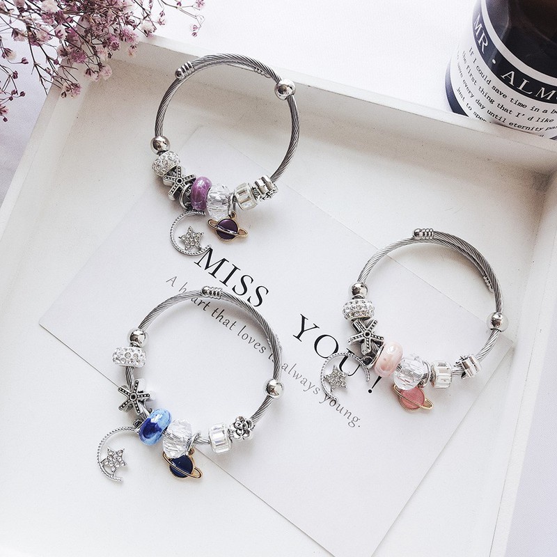 Vòng Tay Nữ, Vòng Lắc Tay Nữ Bạc Pandora Cao Cấp,Vòng Tay Bông Tuyết Pha Lê Cao Cấp Siêu Đẹp -Gia dụng Nam Định