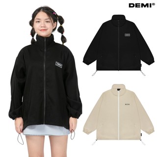 Áo khoác local brand nam nữ đẹp, áo khoác kaki nam cổ trụ màu đen, be local brand DEMI | DE-AK41