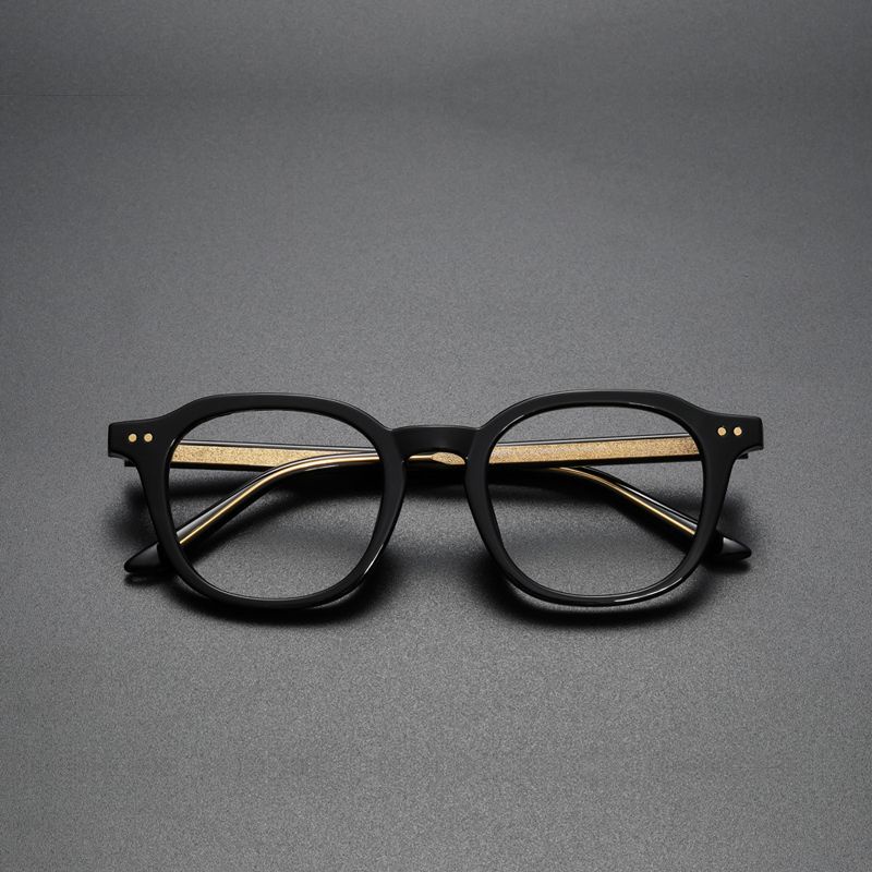 Gọng Mắt Kính Đính Đinh Tán Phiên Bản Hàn Quốc Retro Màu Sắc Sáng Bóng Dành Cho Nam Và Nữ