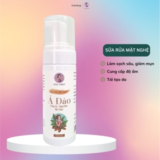 Sữa rửa mặt nghệ Ả Đào trắng da, ngừa mụn, mờ thâm MỘC NHAN 150ml (vòi nhấn tạo bọt)