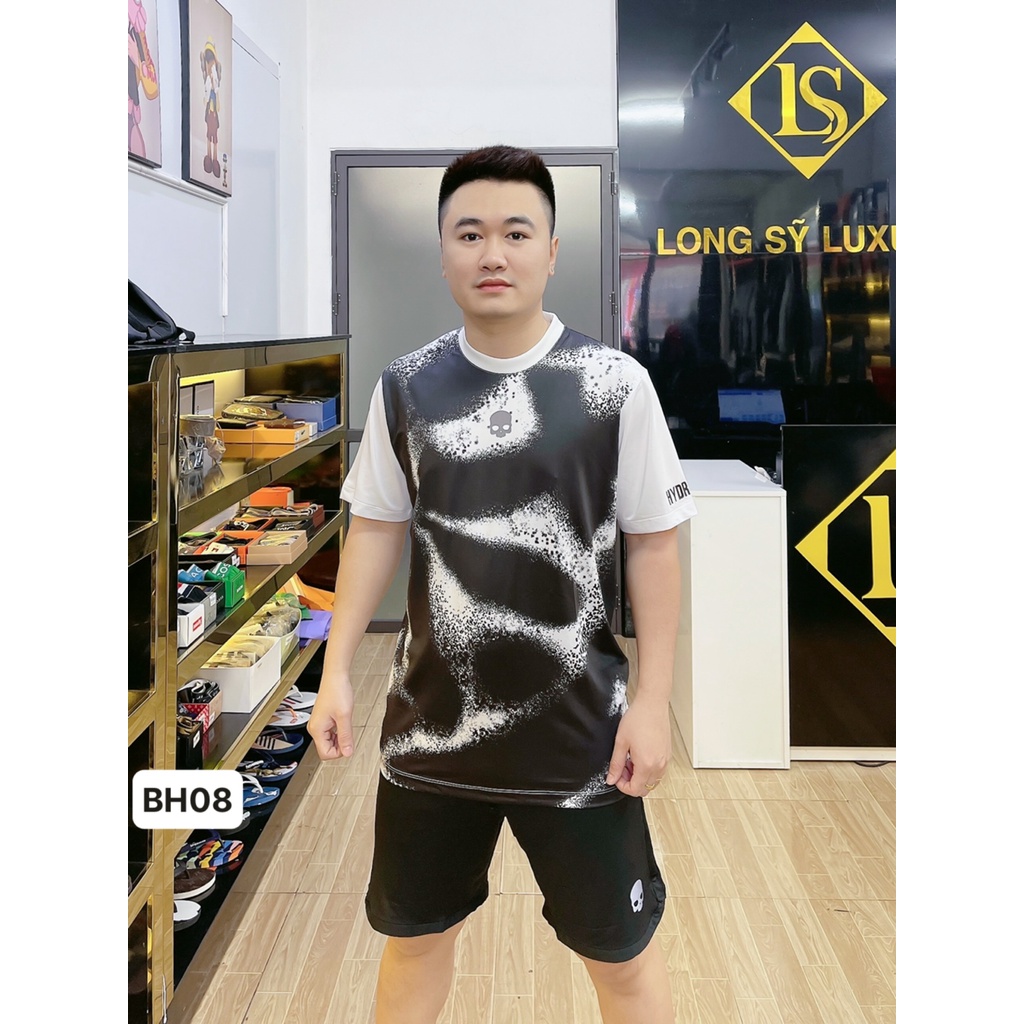 BỘ HÈ HIDRO TRẮNG ĐEN LOANG BH08