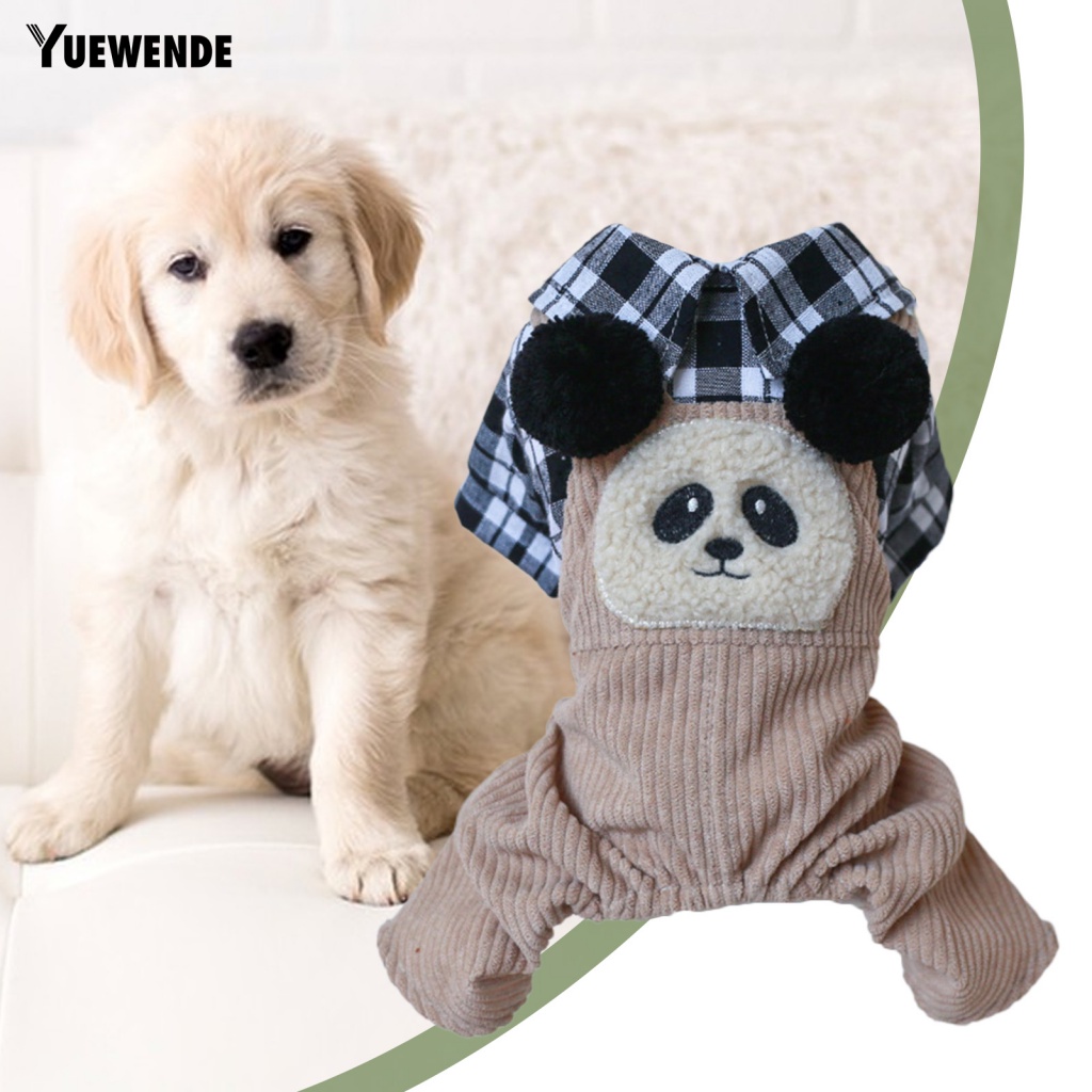 [Yue.z] Bộ Áo Liền Quần Họa Tiết Gấu Trúc Hoạt Hình Mặc Hàng Ngày Có Thể Giặt Được Thoải Mái