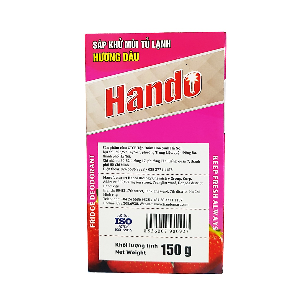 Sáp Thơm Khử Mùi Tủ Lạnh Hando 160g 3 Hương Thơm Mát