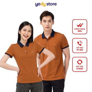 4/7  Áo thun polo nam YODY thấm hút tốt áo phông chất liệu cafe chống tia UV hữu hiệu APM3635