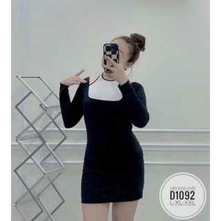 BIGSIZE Đầm body viền phối D1092
