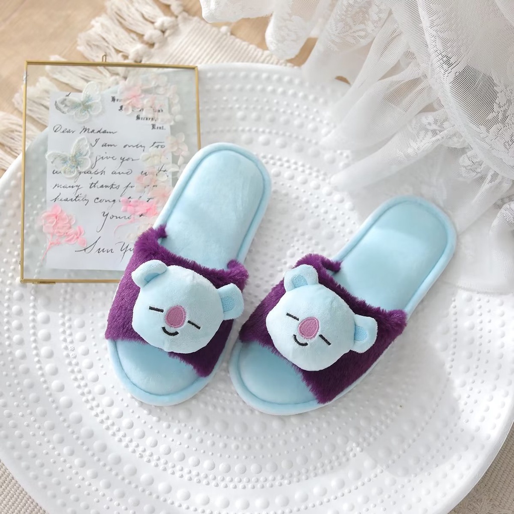 SANRIO Dly Dép Bông Đi Trong Nhà Hình bt21 bts bt21 Mềm Mại Ấm Áp