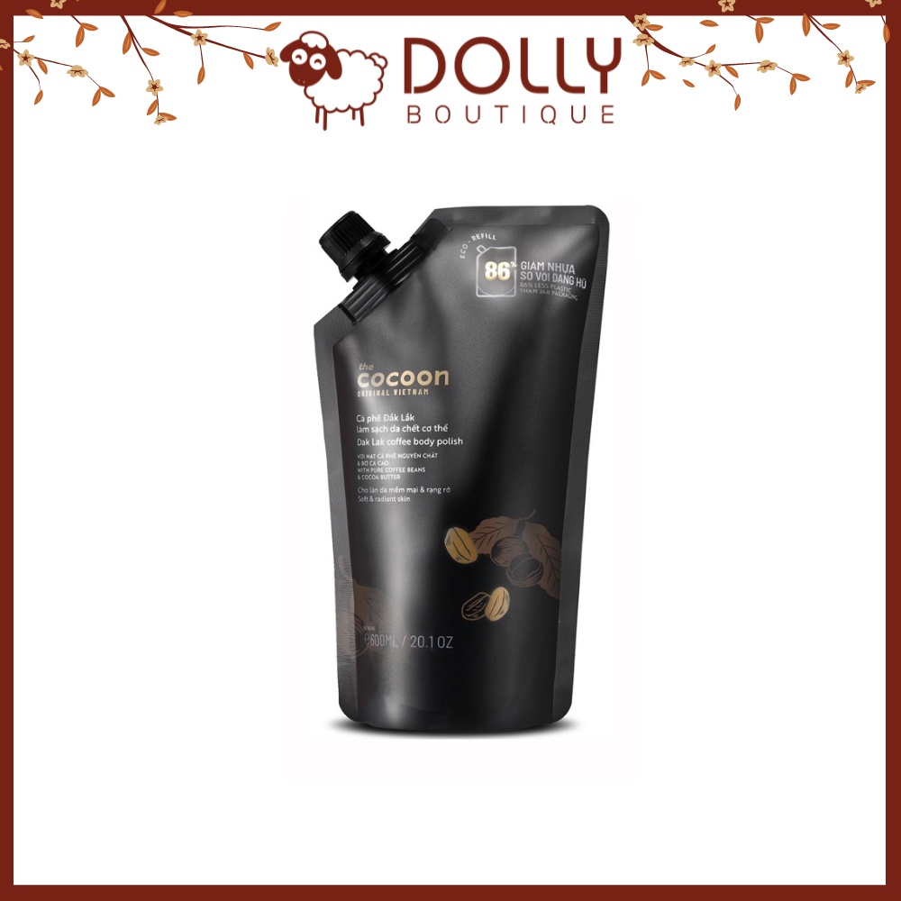 Túi Refill Tẩy Tế Bào Chết Toàn Thân Sạch Da Cocoon Dak Lak Coffee Body Polish -600ml | BigBuy360 - bigbuy360.vn